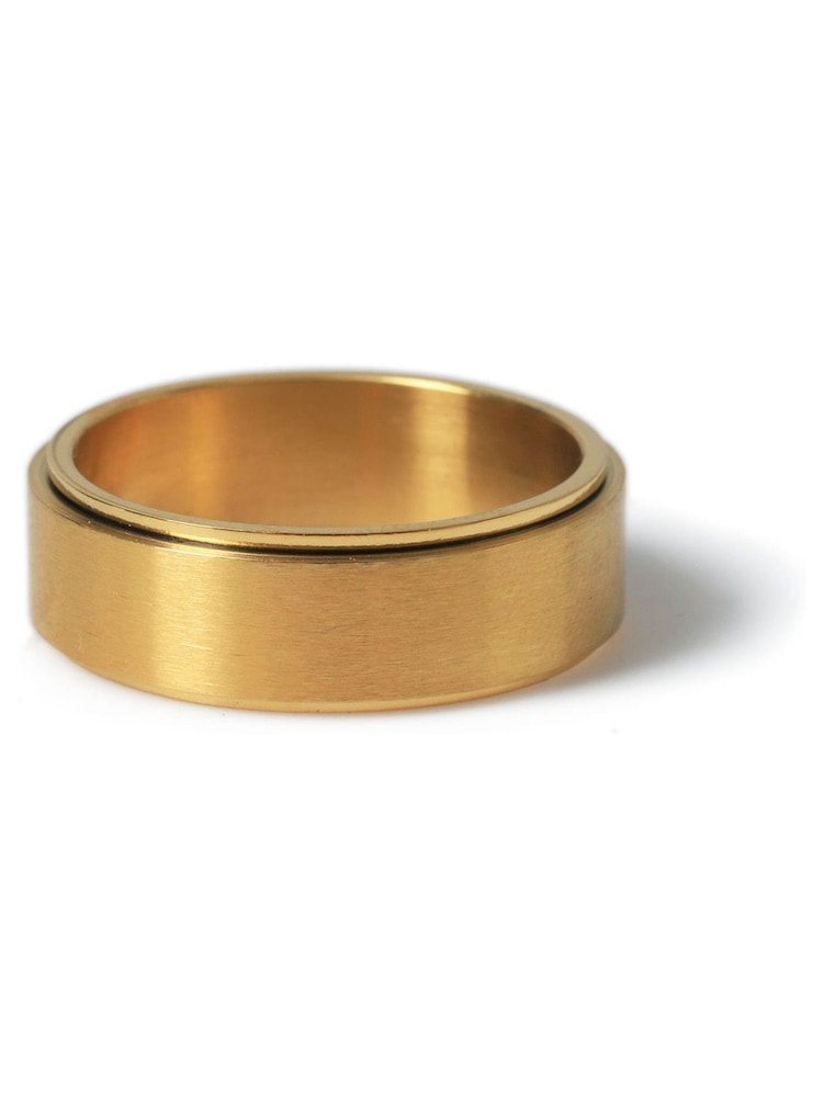 Stainless Steel Gold Tone Ring - Image 4 of 5