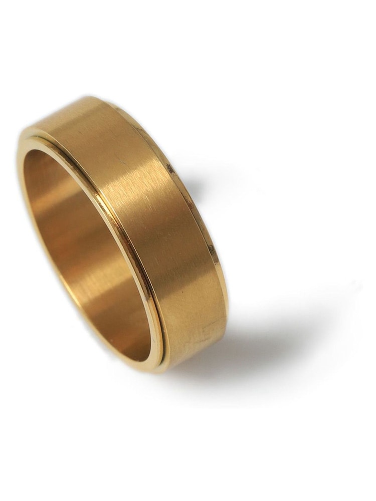 Stainless Steel Gold Tone Ring - Image 5 of 5