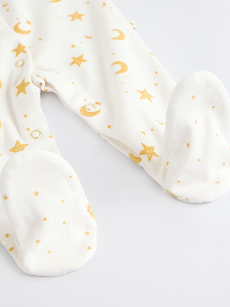 Blanc - Eid/Ramadan Kareem Bébé Combinaisons de nuit avec col 3 Pack (0mths-2yrs) - Image 10 of 12