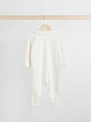 Weiß - Eid/Ramadan Kareem – Baby-Schlafanzüge mit Kragen im 3er-Pack (0M.–2J.) - Bild 4 von 12