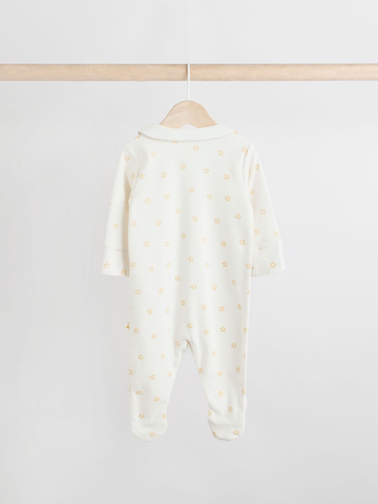 Blanc - Eid/Ramadan Kareem Bébé Combinaisons de nuit avec col 3 Pack (0mths-2yrs) - Image 4 of 12