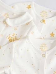 Weiß - Eid/Ramadan Kareem – Baby-Schlafanzüge mit Kragen im 3er-Pack (0M.–2J.) - Bild 8 von 12
