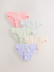 Pastel Soft Touch Bikini Briefs 5 Pack (5-16yrs) - Image 1 of 9