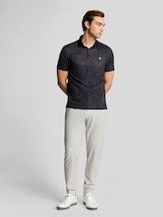 Lyle & Scott Black Golf Printed Polo Shirt - Image 2 of 4