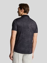 Lyle & Scott Black Golf Printed Polo Shirt - Image 3 of 4