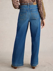 White Stuff Blue Ayla Wide Leg Jeans - Image 4 of 7