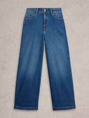 White Stuff Blue Ayla Wide Leg Jeans - Image 6 of 7