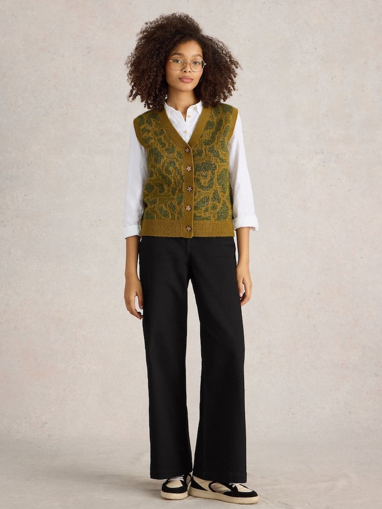 White Stuff Black Ayla Wide Leg Jeans - Image 1 of 6