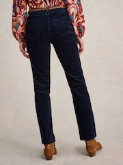 White Stuff Blue Brooke Straight Corduroy Trousers - Image 2 of 6