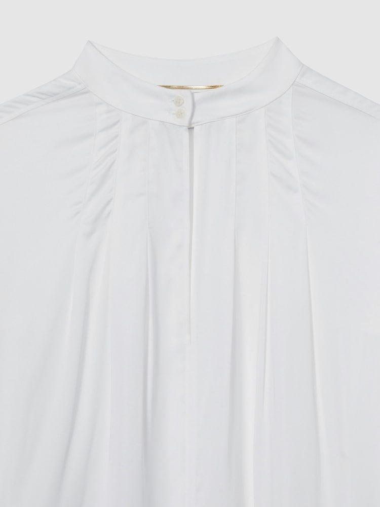 Reiss Off White Noemie Atelier Keyhole-Neck Top - Image 7 of 7