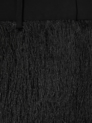 Reiss Black Danni Atelier Fringed Crepe Trousers - Image 7 of 7