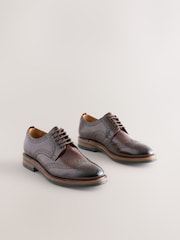 Ruskea - Nahkainen kontrastipohja Chunky Brogue-kengät Kengät - Kuva 1 / 5