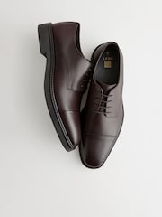 Brown Leather Toe Cap Shoes - Image 4 of 6