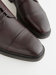 Brown Leather Toe Cap Shoes - Image 5 of 6