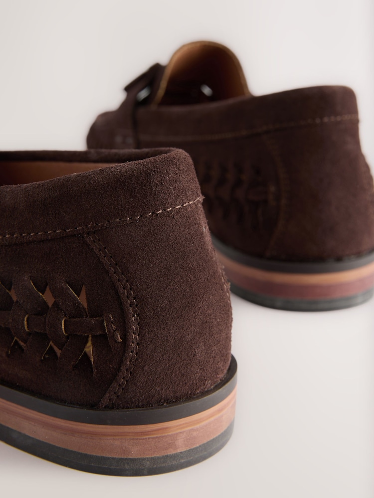 Brown Woven Loafers - Image 3 of 5