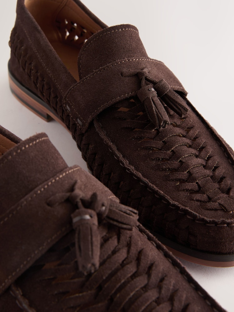 Brown Woven Loafers - Image 4 of 5