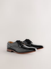 Black Leather Derby Shoes - Image 2 of 7
