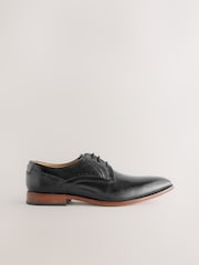 Black Leather Derby Shoes - Image 3 of 7