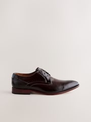 Brown Leather Derby Shoes - Image 2 of 6