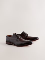Brown Leather Derby Shoes - Image 3 of 6