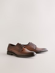 Brown Leather Derby Shoes - Image 1 of 6