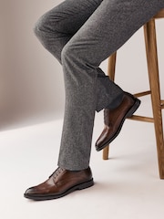 Brown Leather Derby Shoes - Image 2 of 6