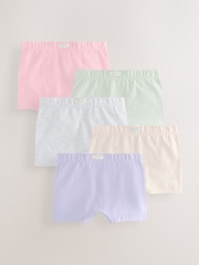 Pink/Blue Soft Touch Short Briefs 5 Pack (2-16yrs) - Image 1 of 9