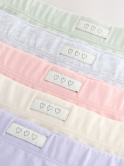 Pink/Blue Soft Touch Short Briefs 5 Pack (2-16yrs) - Image 9 of 9