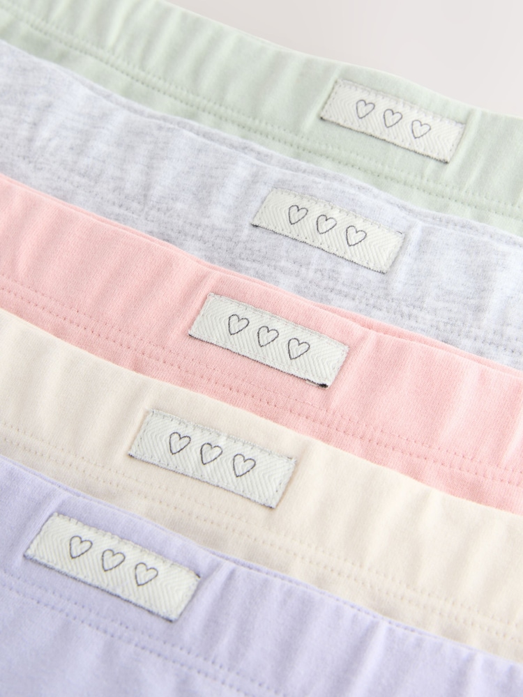 Pink/Blue Soft Touch Short Briefs 5 Pack (2-16yrs) - Image 9 of 9