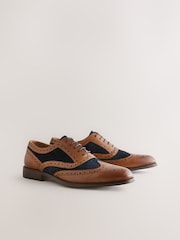 Tan Brown Heritage Brogue Shoes - Image 1 of 5
