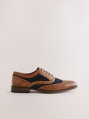 Tan Brown Heritage Brogue Shoes - Image 2 of 5