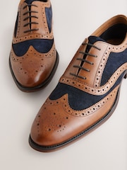 Tan Brown Heritage Brogue Shoes - Image 4 of 5