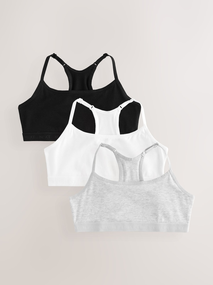 Schwarz/Weiß - Crop-Tops mit Trägern und Racerback im 3er-Pack (5–16 J.) - Bild 1 von 6 Schwarz/Weiß - Crop-Tops mit Trägern und Racerback im 3er-Pack (5–16 J.) - Bild 1 von 6