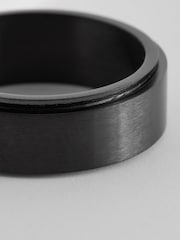 Stainless Steel Spinner Black Ring - Image 2 of 5