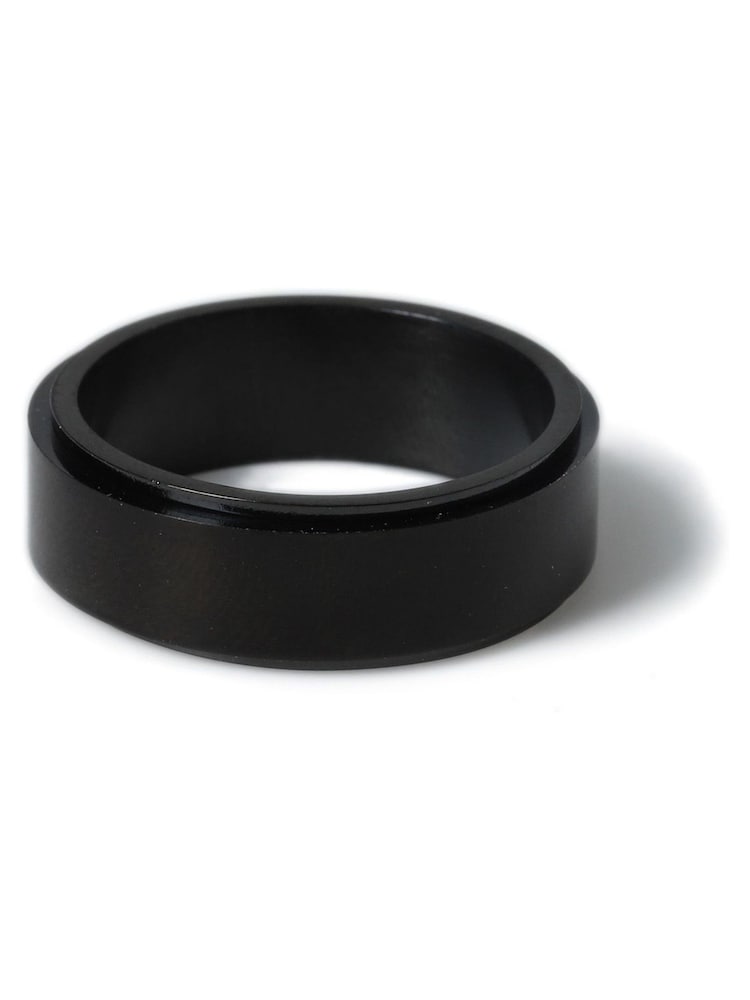 Stainless Steel Spinner Black Ring - Image 5 of 5