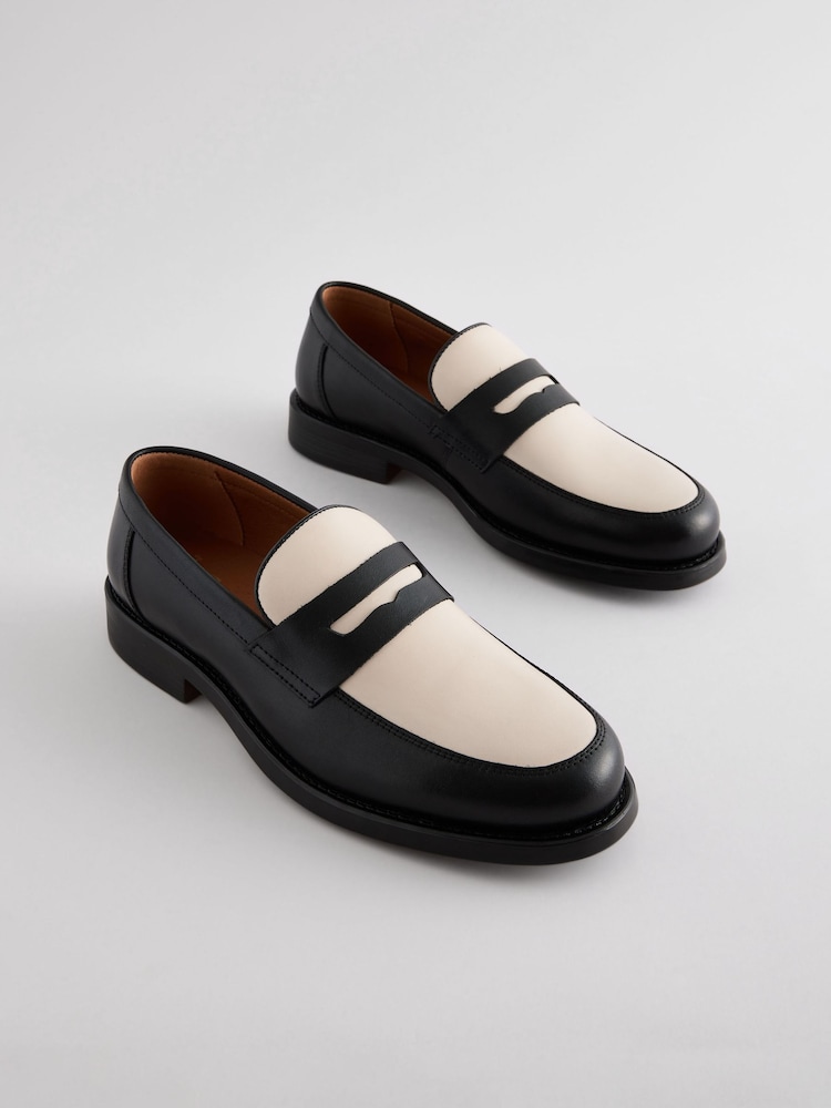 Črna in bela - Mokasini Penny Loafers - Slika 2 iz 7 Črna in bela - Mokasini Penny Loafers - Slika 2 iz 7