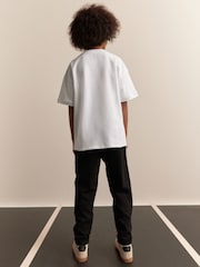 White/Black Short Sleeve T-Shirt and Joggers Set (3-16yrs) - Image 3 of 9