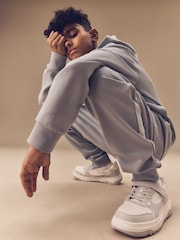 Grey Smart Popper Neck Hoodie and Joggers Set (3-16yrs) - Image 3 of 3