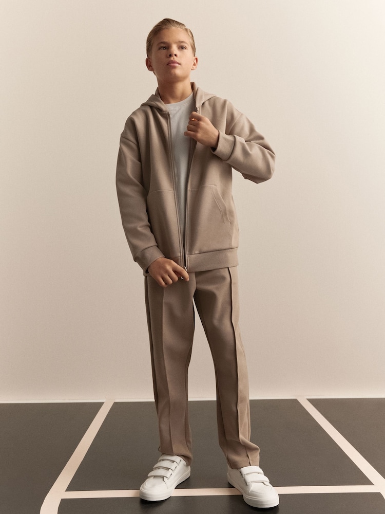 kameno siva - elegantna kapucar z zadrgo; jopa/pulover s kapuco and lahke hlače za prosti čas set (3-16yrs) - Slika 1 iz 9 kameno siva - elegantna kapucar z zadrgo; jopa/pulover s kapuco and lahke hlače za prosti čas set (3-16yrs) - Slika 1 iz 9