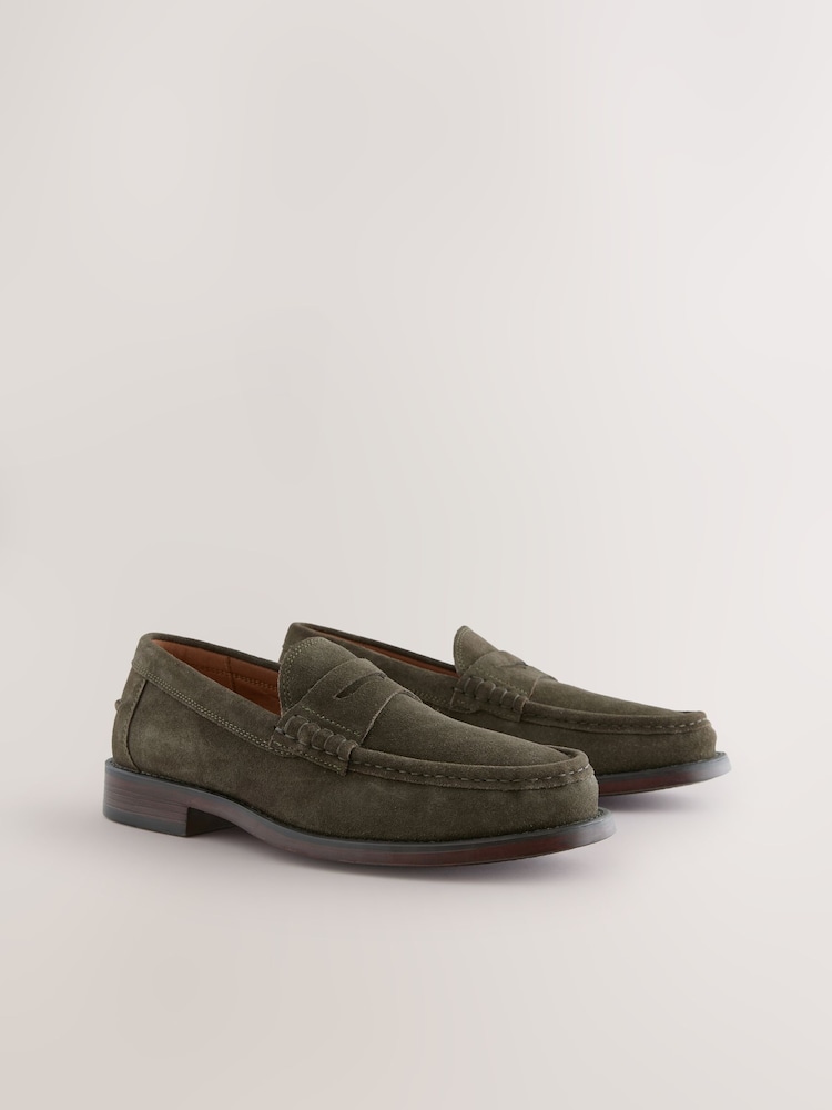 Vert - Coupe classique - Mocassins en daim - Image 2 of 7
