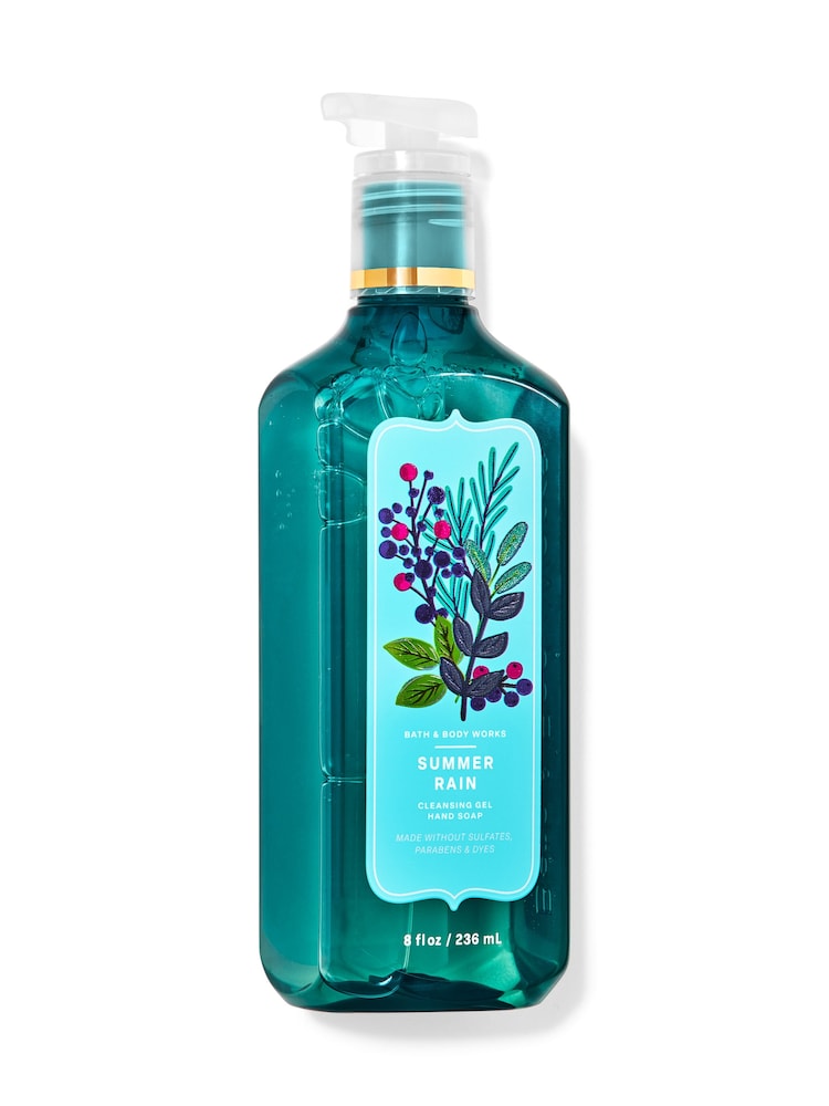Bath & Body Works Summer Rain Cleansing Gel Hand Soap 8 fl oz / 236 mL - Image 1 of 1 Bath & Body Works Summer Rain Cleansing Gel Hand Soap 8 fl oz / 236 mL - Image 1 of 1