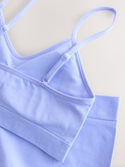 Purple Seamfree Crop Tops And Shorts 2 Pack Set (7-16yrs) - Image 4 of 5