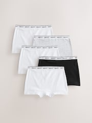 Black/White Short Briefs 5 Pack (2-16yrs) - Image 1 of 8
