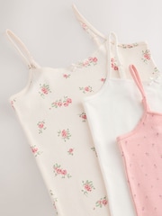 Pink Strappy Printed Cami Vests 3 Pack (1.5-16yrs) - Image 3 of 4