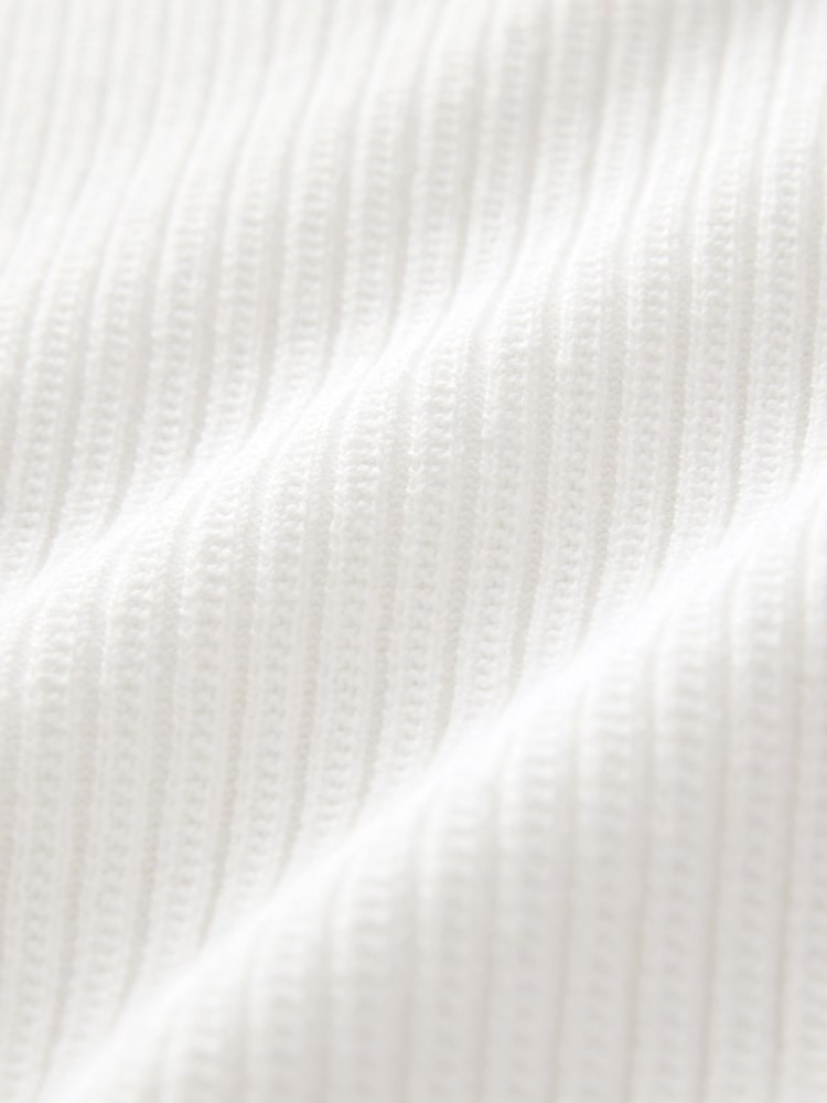 White Ecru Gingham Collared Polo Knitted 100% Cotton Jumper - Image 7 of 7