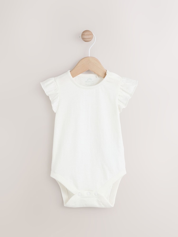 Sage Green Embroidered Floral Short Sleeve 100% Cotton Bodysuit And Leg Baby Dungaree Set (0mths-2yrs) - Image 2 of 6