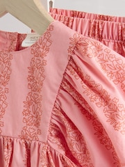 Pink Paisley 100% Cotton Woven Floral Baby Trousers Set (0mths-2yrs) - Image 7 of 12