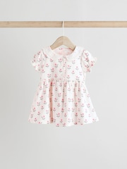 Pink/ White Floral Jersey Baby Dresses 2 Pack (0mths-3yrs) - Image 3 of 11