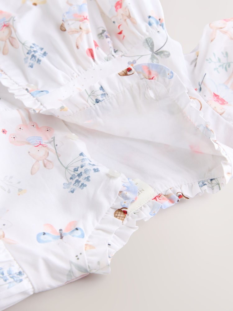 White/Pink Fairy Baby Woven Dress and Bloomer Knickers Set (0mths-2yrs) - Image 8 of 10