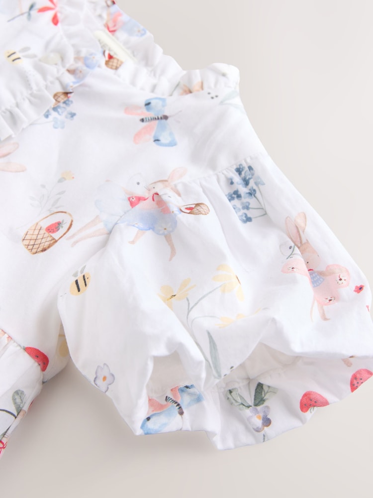 White/Pink Fairy Baby Woven Dress and Bloomer Knickers Set (0mths-2yrs) - Image 9 of 10
